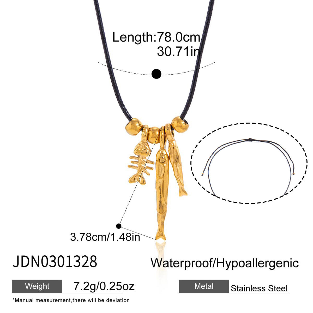 Titanium Steel Fish Light Luxury Minority Clavicle Chain Necklace