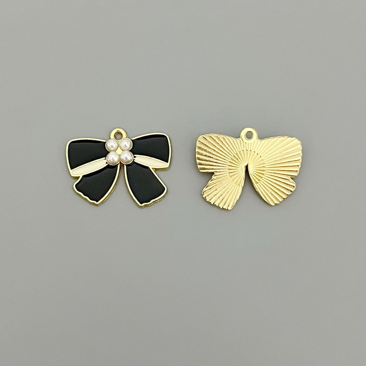 Style Oil Dripping Alloy Bow Handmade Hair Cute Pendants