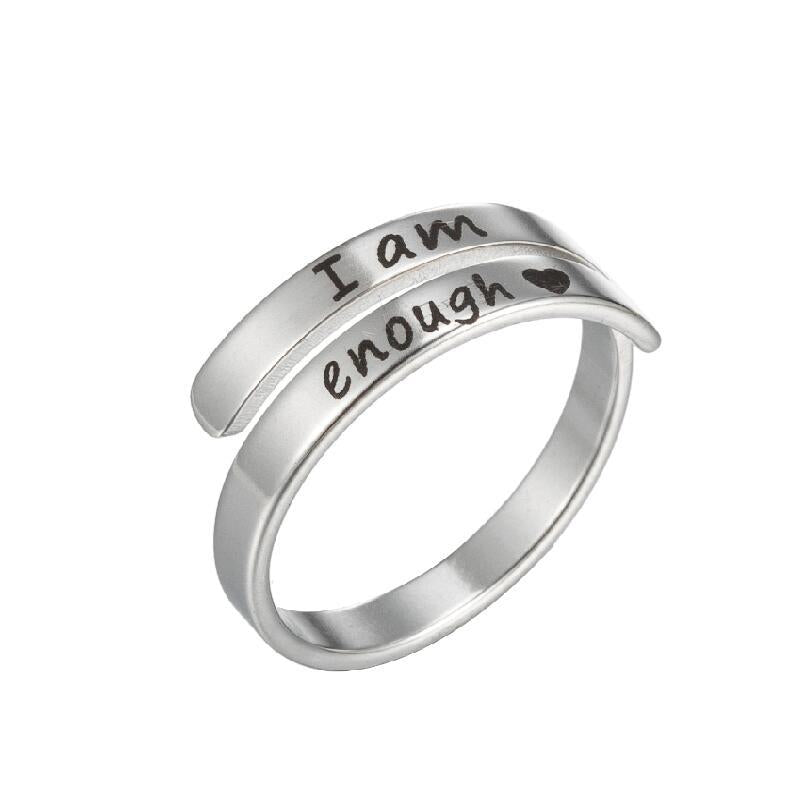 Korean Style Stainless Steel Letters Niche Retro Distressed English Double Bracelets