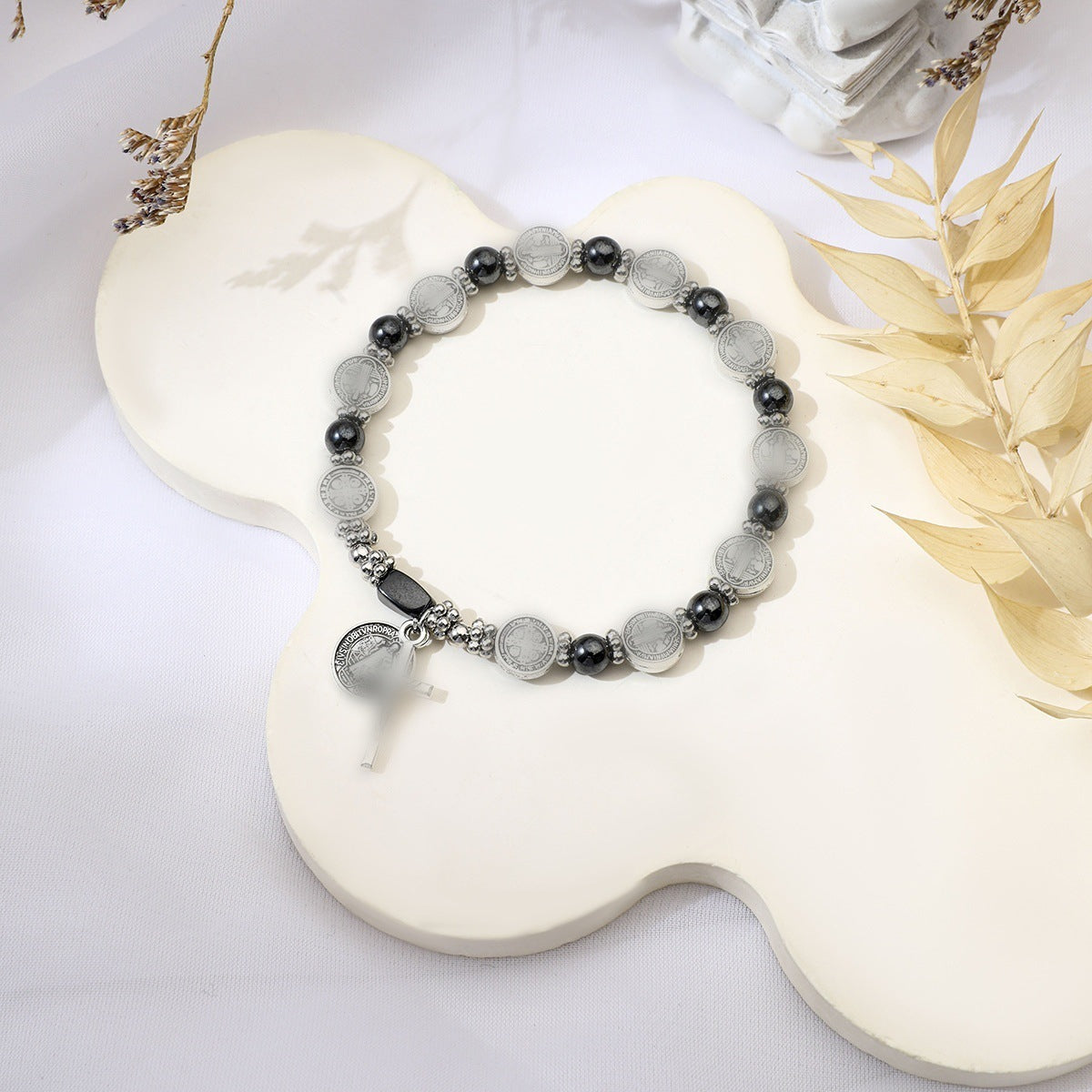 Women's & Men's Haematite Beads Alloy Cross Trendy Fashion Pendants