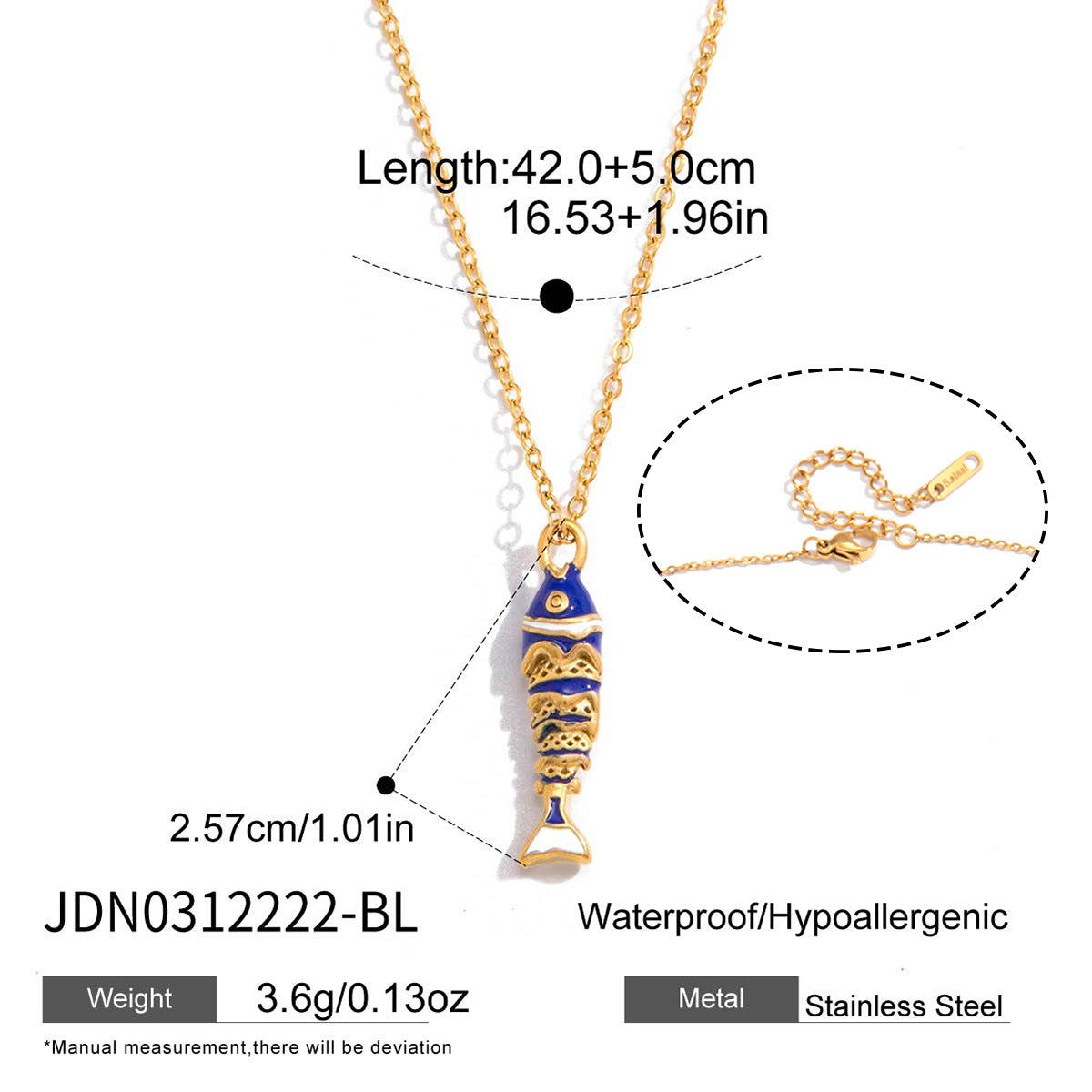 Titanium Steel Fish Light Luxury Minority Clavicle Chain Necklace
