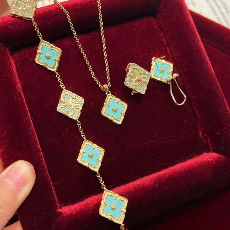 Style Brushed Flower Light Luxury High Sense Fashion Suit Live Bracelets