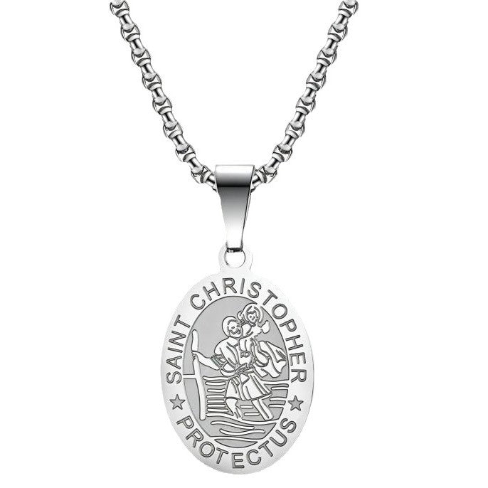 Creative Men's Christopher Stainless Steel Titanium Pendant