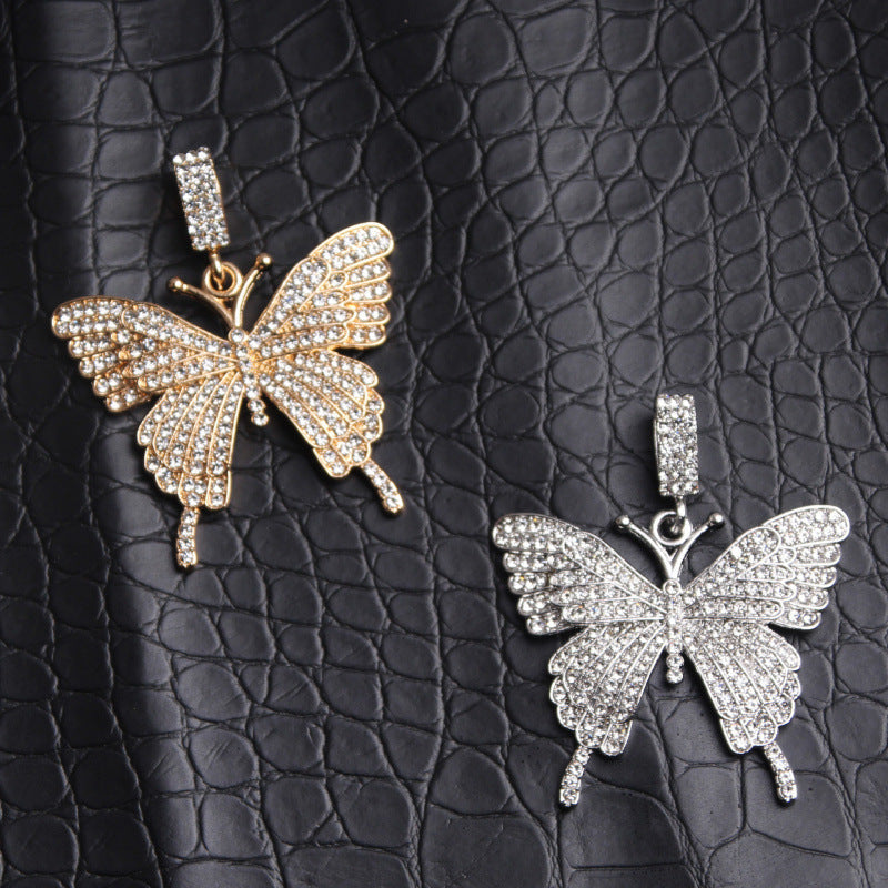 Women's Fashion Street Shooting Rhinestone Clavicle Chain Refined Big Bowknot Pendant