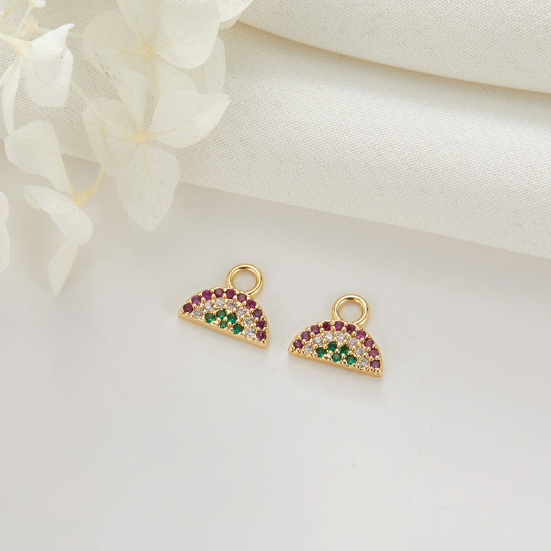 Ear Clip Small Zircon Rainbow Fishtail Lightning Unique Pendant