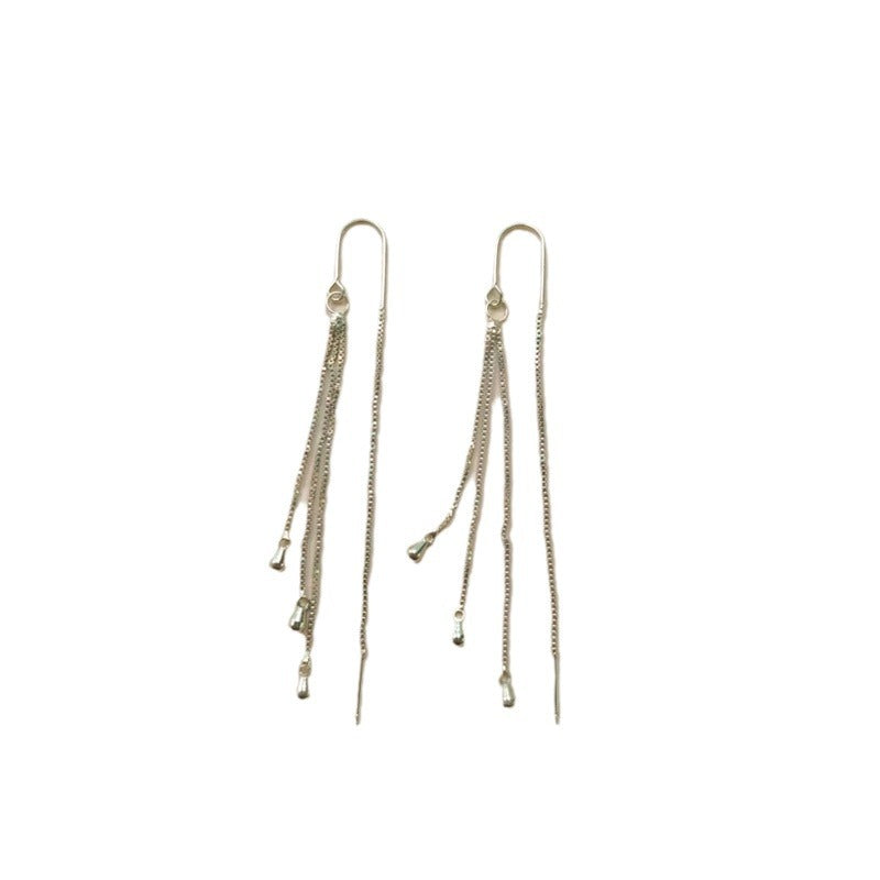 Women's Fashion Long Tassel Drop-shaped Niche High Sense Temperament Rings