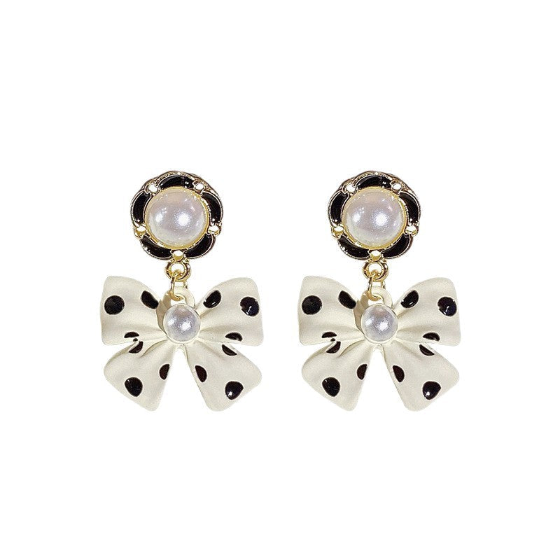 Women's Bowknot Pearl Trendy Small Simple Wild Unique Earrings