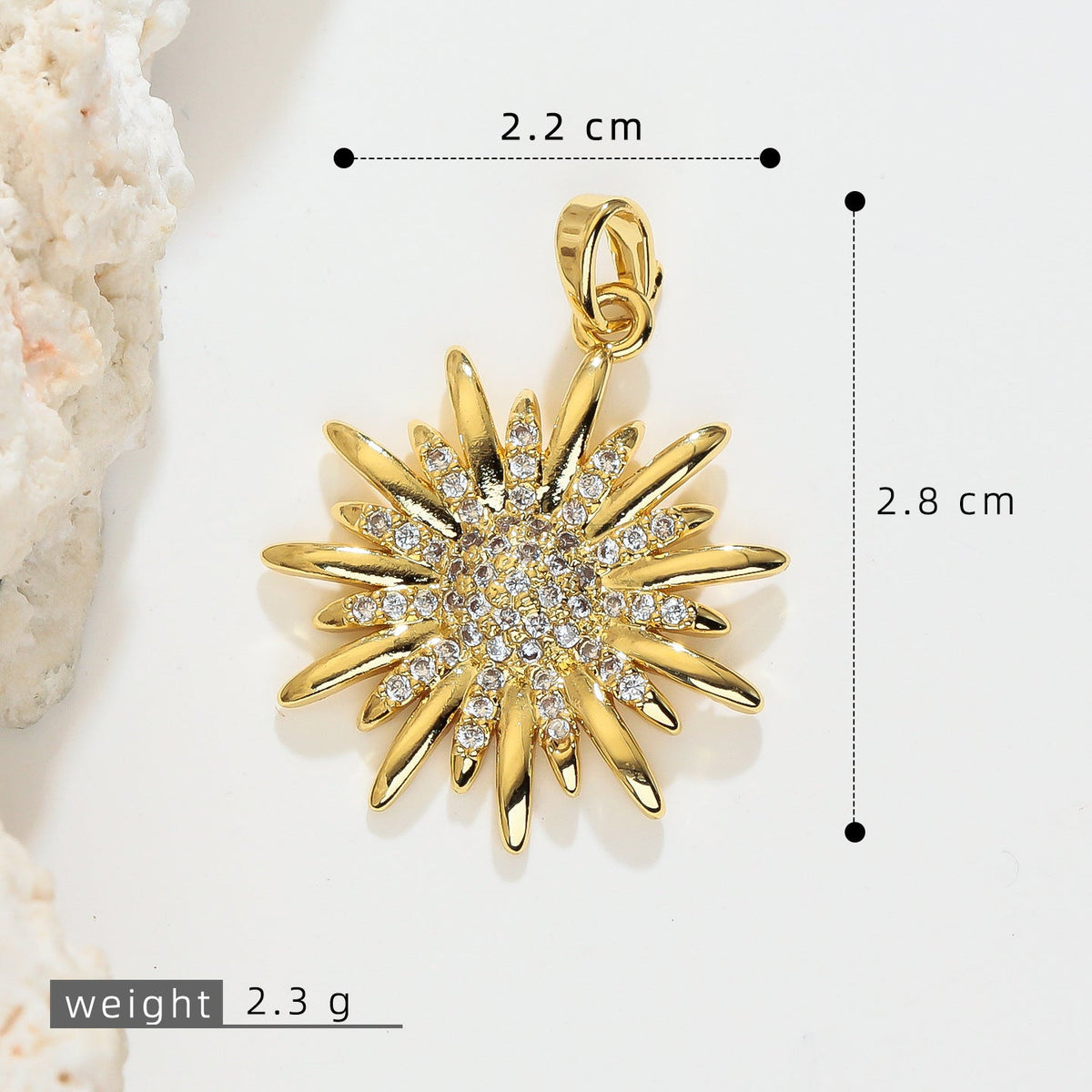Attractive Versatile Light Luxury Petal Flower Pendant