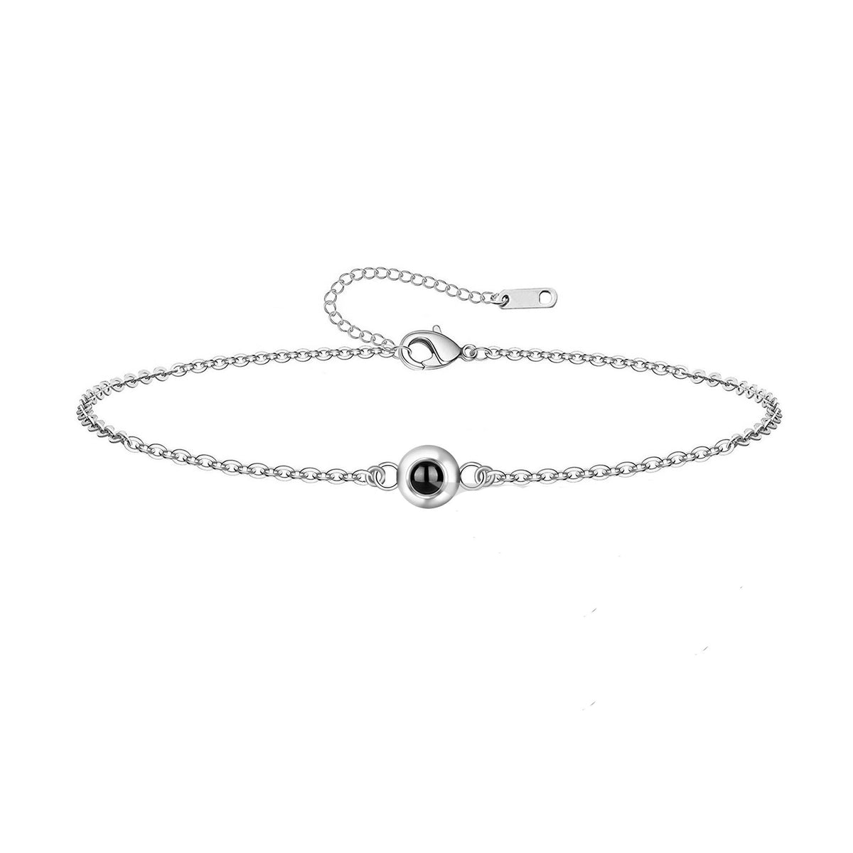 Women's & Men's Round Couple Projection One Pair Languages Bracelet