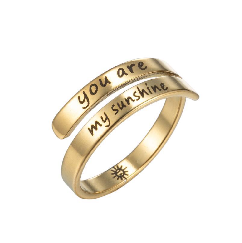 Korean Style Stainless Steel Letters Niche Retro Distressed English Double Bracelets