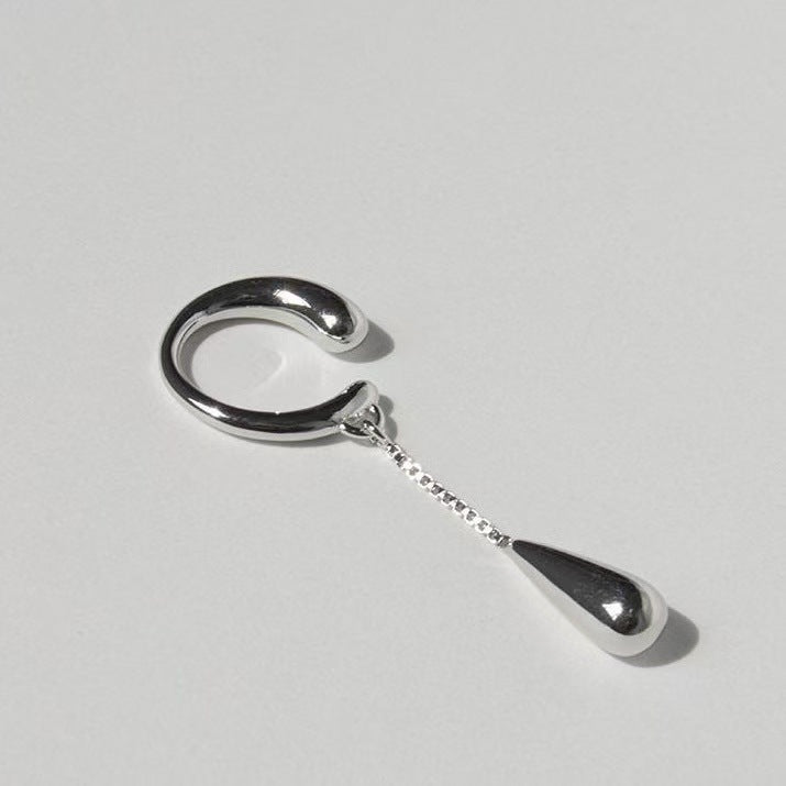 Women's Cold Style Water Drops Tassel High-grade Rings