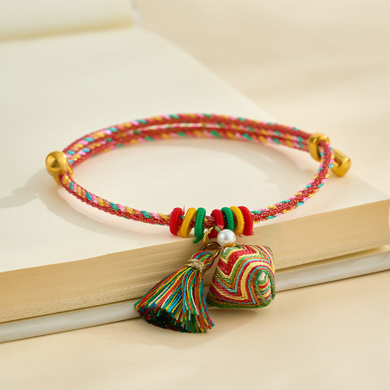 Dragon Boat Festival Colorful Rope Carrying Strap Handmade Braided Adult Bracelet
