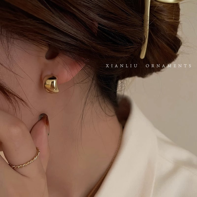Women's Matte Metal For Light Luxury Minority Design Stud Earrings