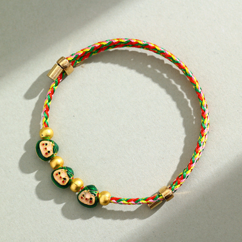 Dragon Boat Festival Colorful Rope Carrying Strap Handmade Braided Adult Bracelet