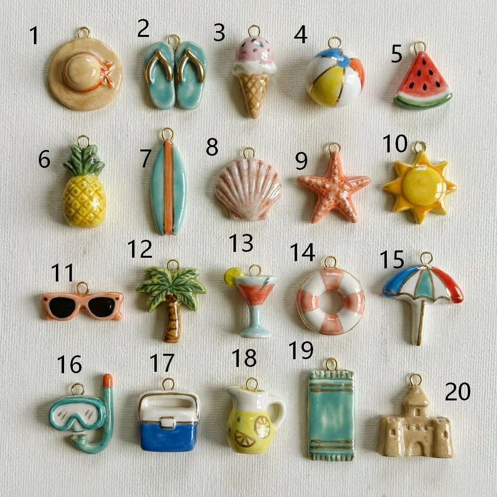 Travel Series Parts Vacuum Plating Gold Color Pendants