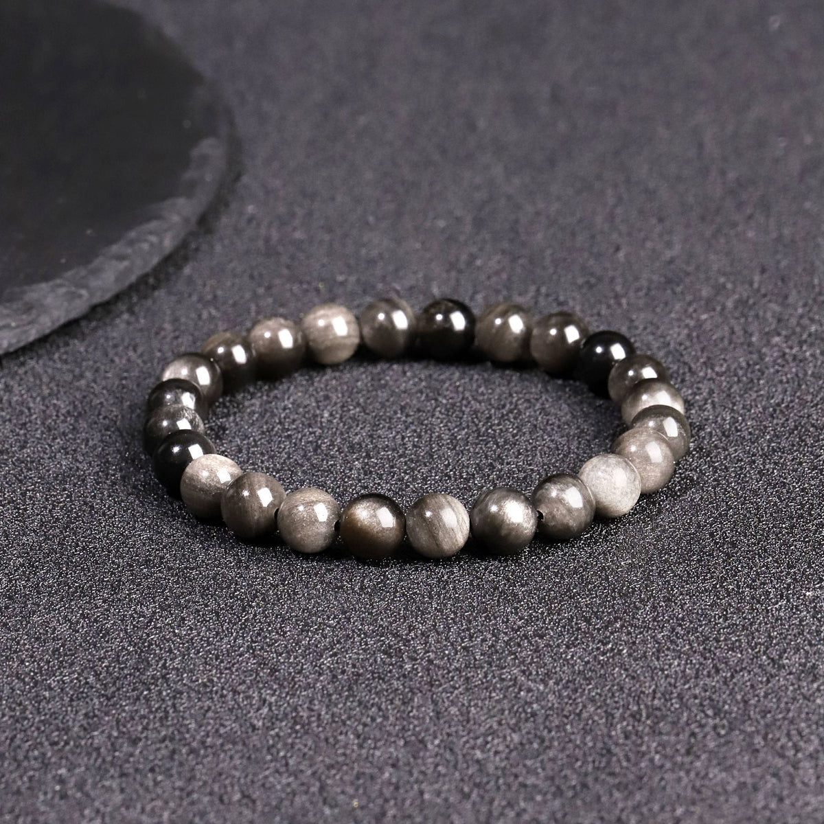 Double Eyes Sier Stone Beads Golden Bracelets