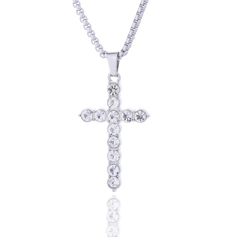 Cross Titanium Steel Light Luxury Minority Male Hip Hop Couple Pendants