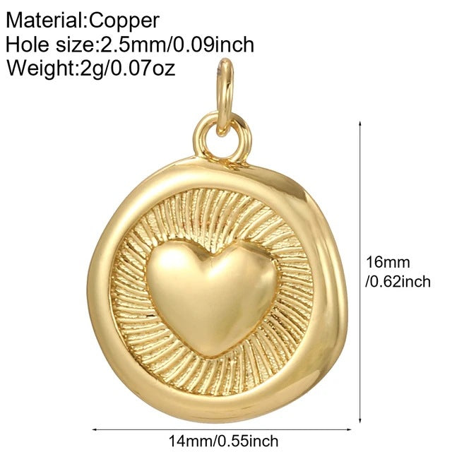 New Millennium Bohemian Heart-shaped Copper Universal Pendants