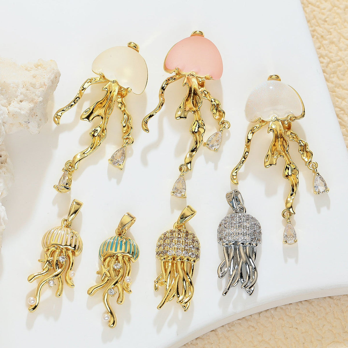 Ocean Series Dripping Jellyfish Niche Design Clavicle Necklaces