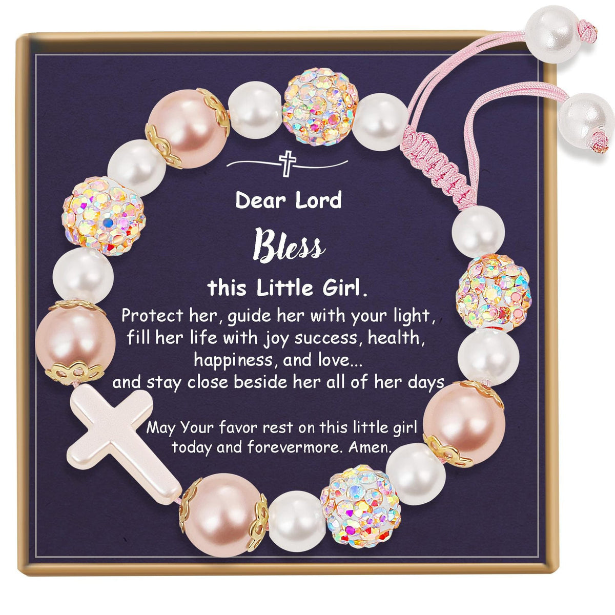 Pearl Pink Imitation Dancing Lovers Holiday Bracelets