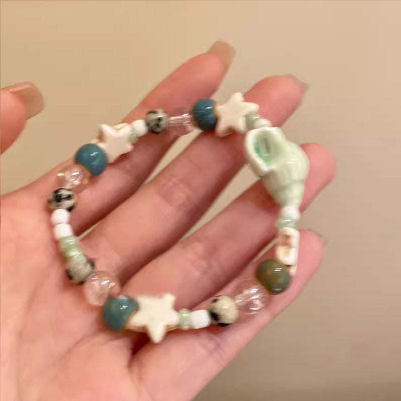 Ceramic Beaded Female Light Luxury Minority Bracelet