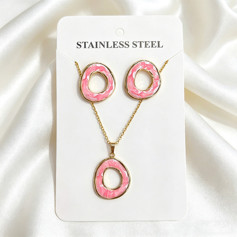 Stainless Steel Enamel Titanium Fashion Personality Necklaces