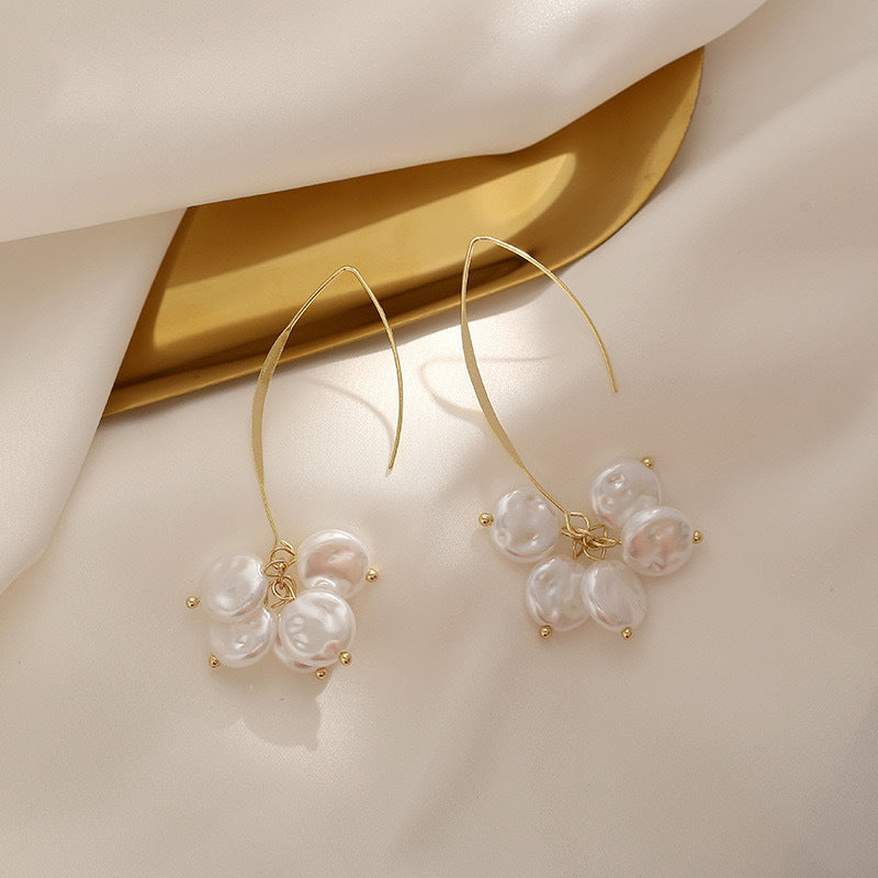 French Romantic Light Luxury Simplicity Petal Earrings