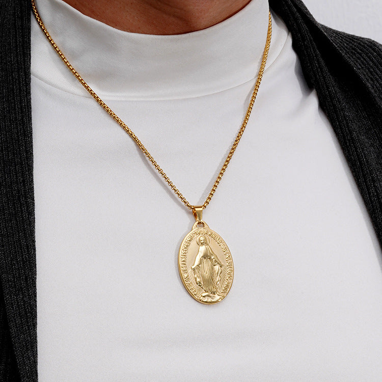 Glamorous Gold Stainless Steel Tag Titanium Necklaces