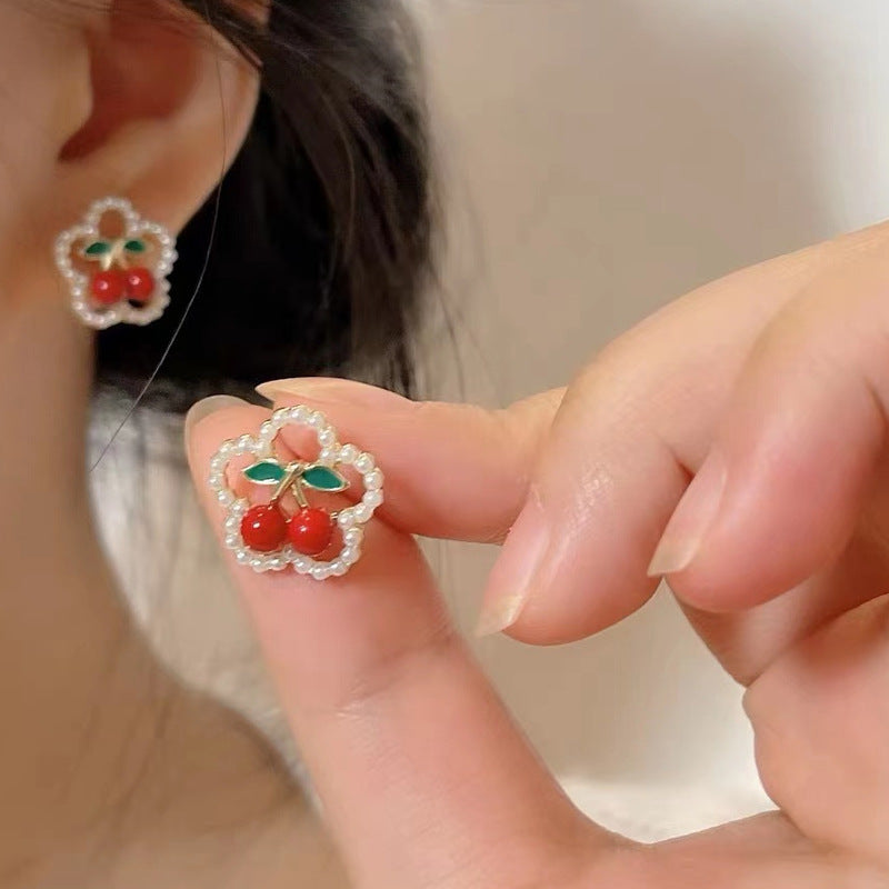 Color Love Gravel Tassel Female Niche Earrings