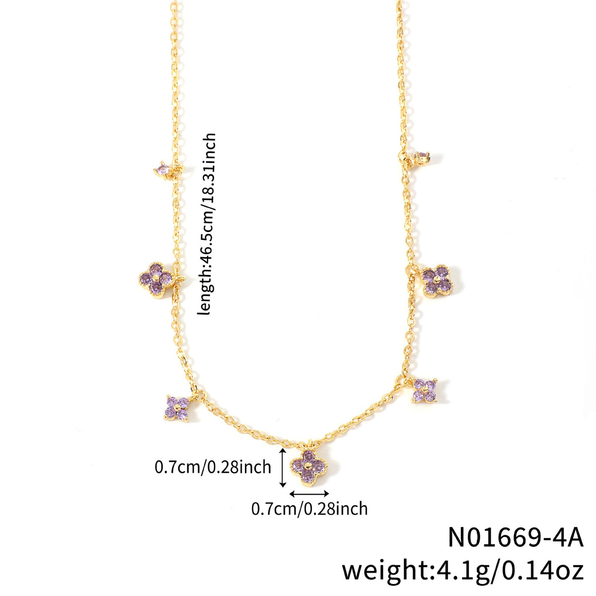 Flower-shaped Clavicle Chain Fashion Inlaid Zirconium Design Birthday Pendant