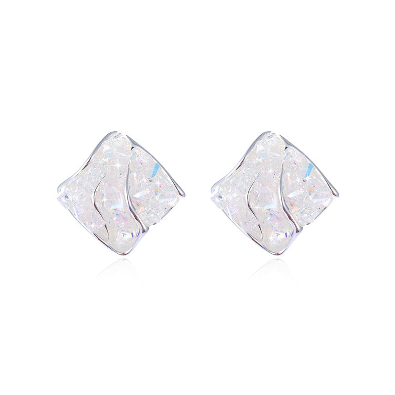 Flower-de-luce Light Luxury High-grade Clover Color Earrings
