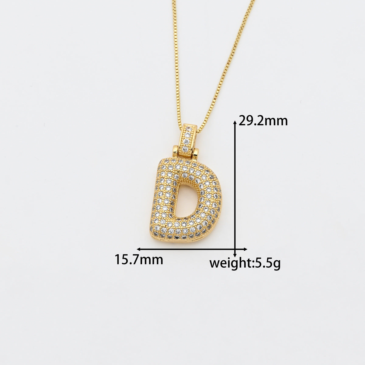 Micro Inlay Hip Hop Letters English Pendant