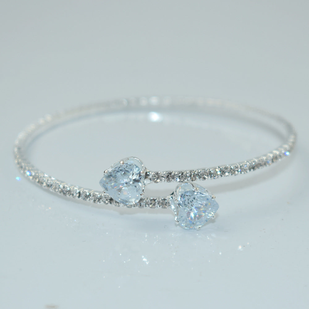 Popular Beam Neck Element Full Diamond Jewelry Set