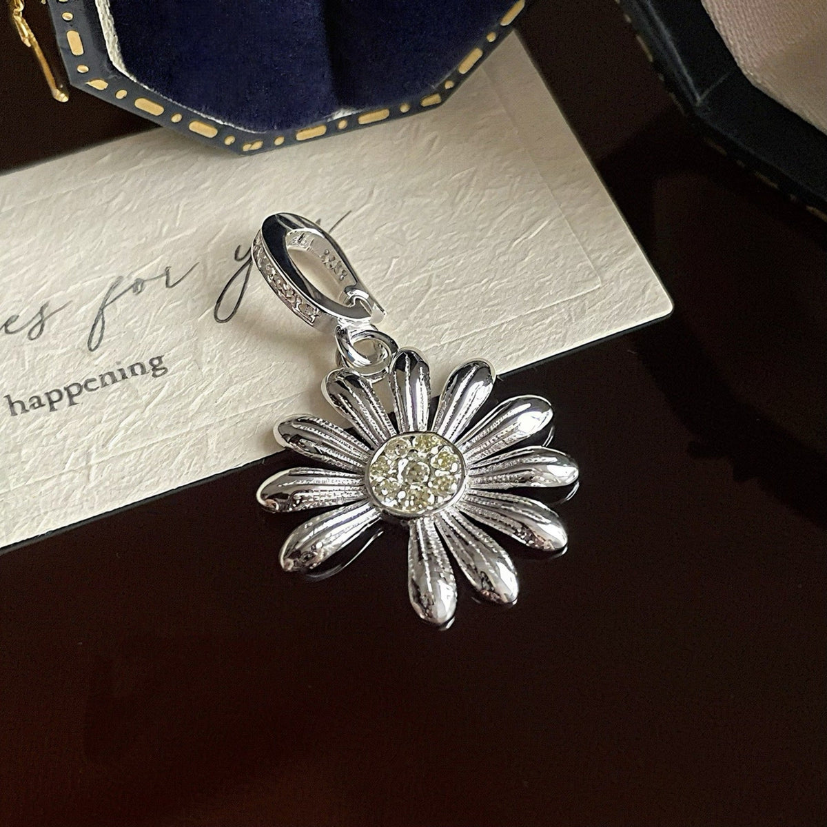 Sterling Sier Daisy Design Elegant Simple Fashionable High Necklaces