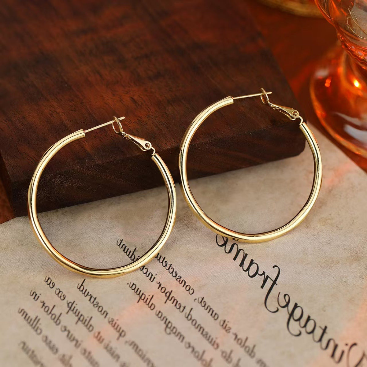 Women's Of Sier Big Hoop Light Luxury High-grade Ear Earrings