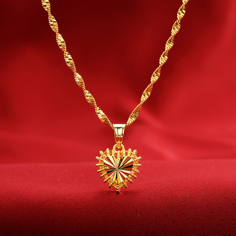 Women's Style Gold Shop Alluvial Love Abacus Lucky Bag Necklaces