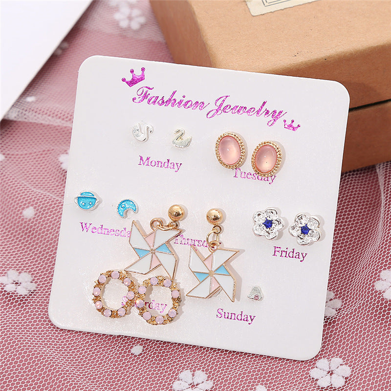 One Week Wearing Female Personality Windmill Balloon Stud Earrings