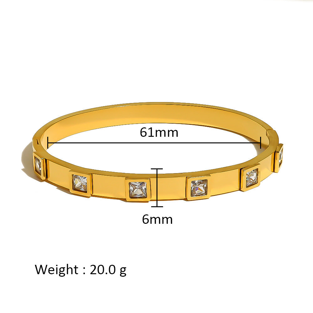 Women's Stainless Steel Electroplated Eight Awn Star Flower Geometric Bracelets