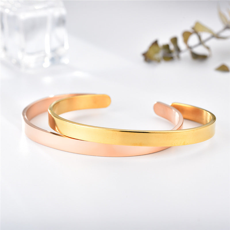 Open Adjustable Shaped Female Engraved Pattern Bracelets