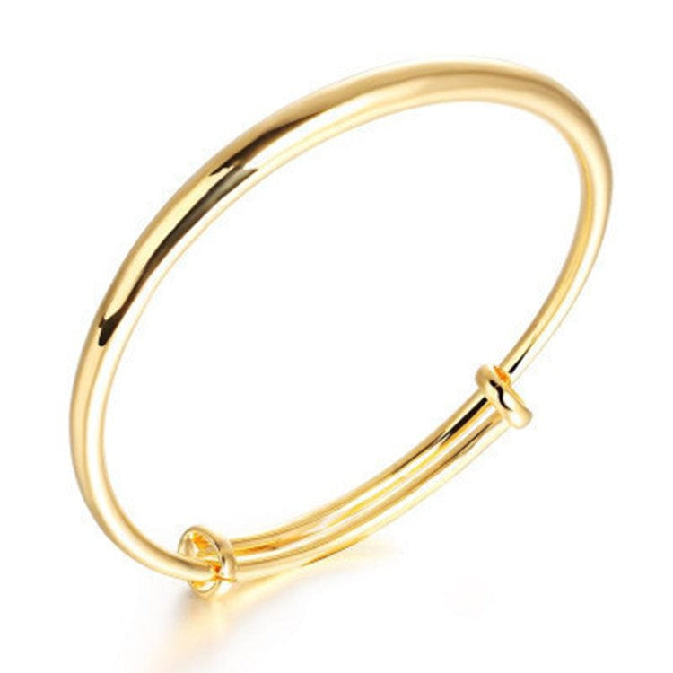 Women's Belly Glossy Concubine Versatile Simple Push-pull Sier Korean Bracelet
