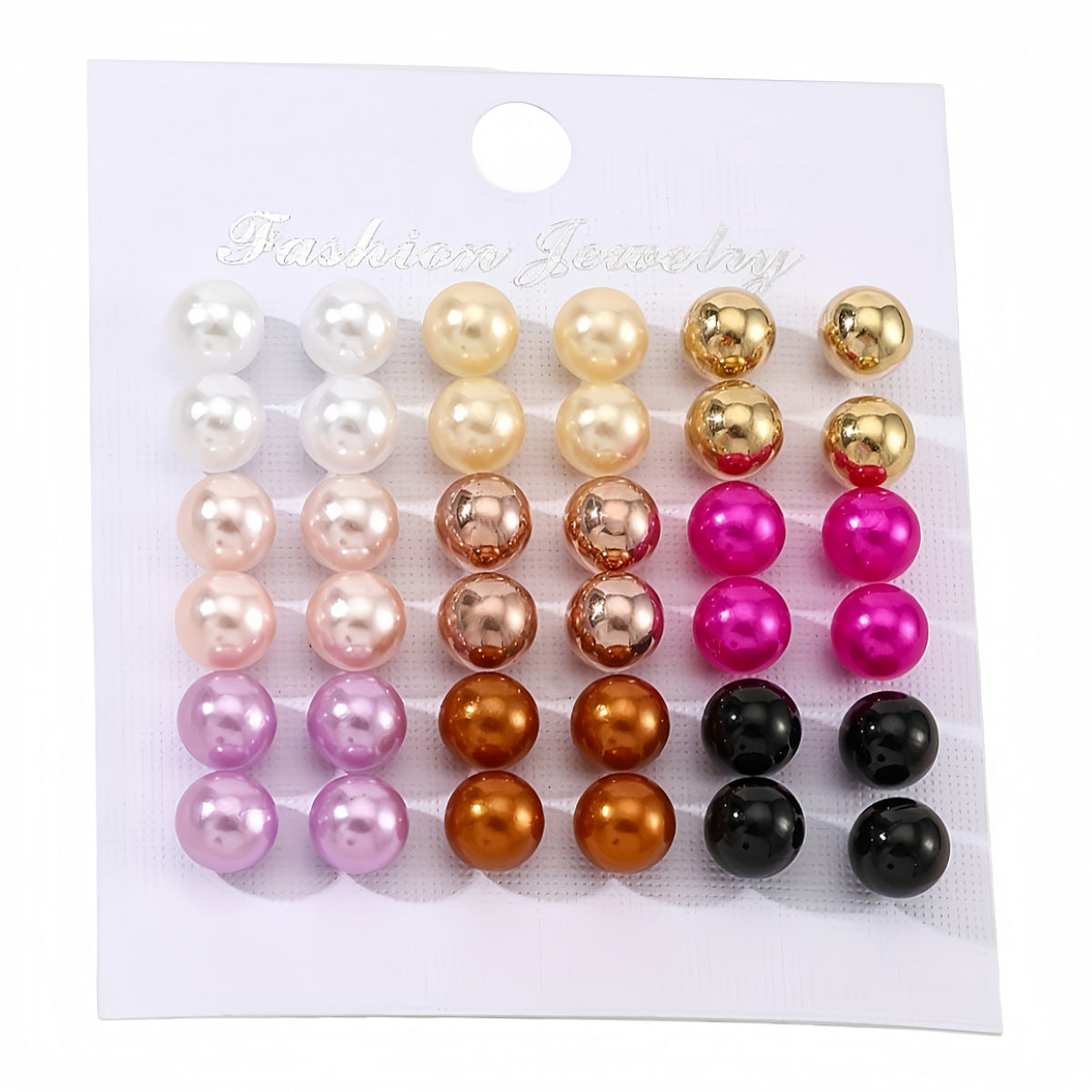 Stylish Women's Multicolor Pearl Earings Wear Stud Earrings