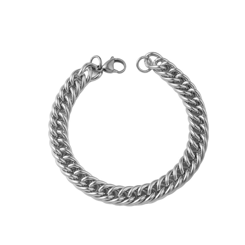 Type Cuban Link Chain Polished Punk Hand Accessory Bracelet