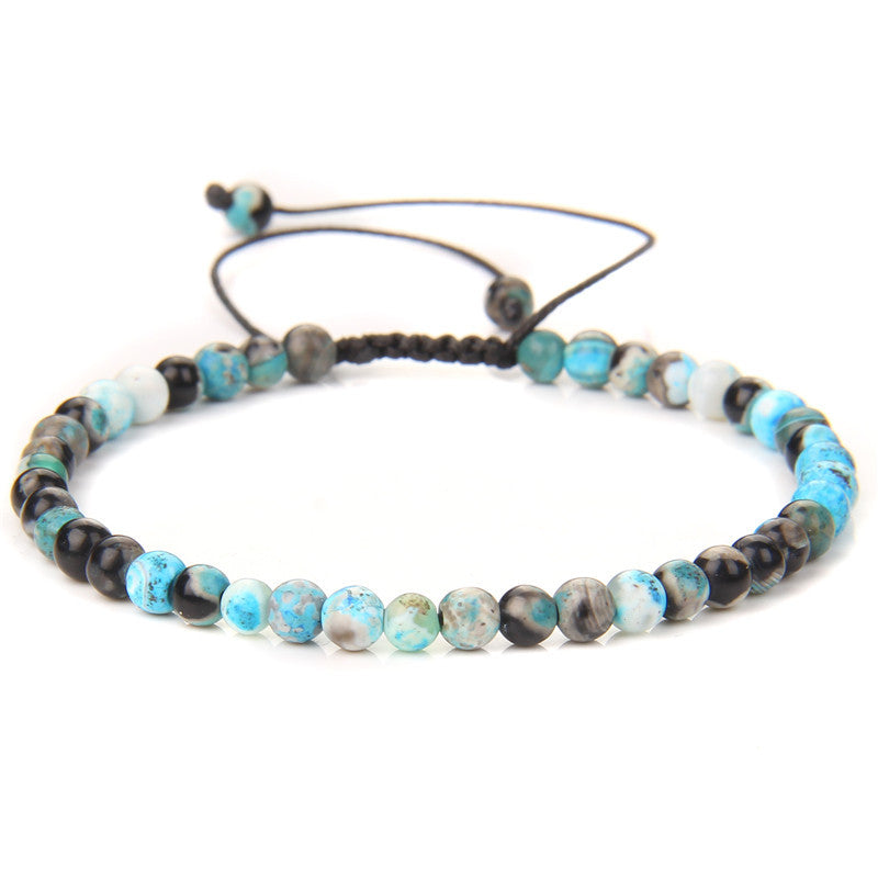 Natural Agate Stone Woven Female Beads Mini Energy Bracelets