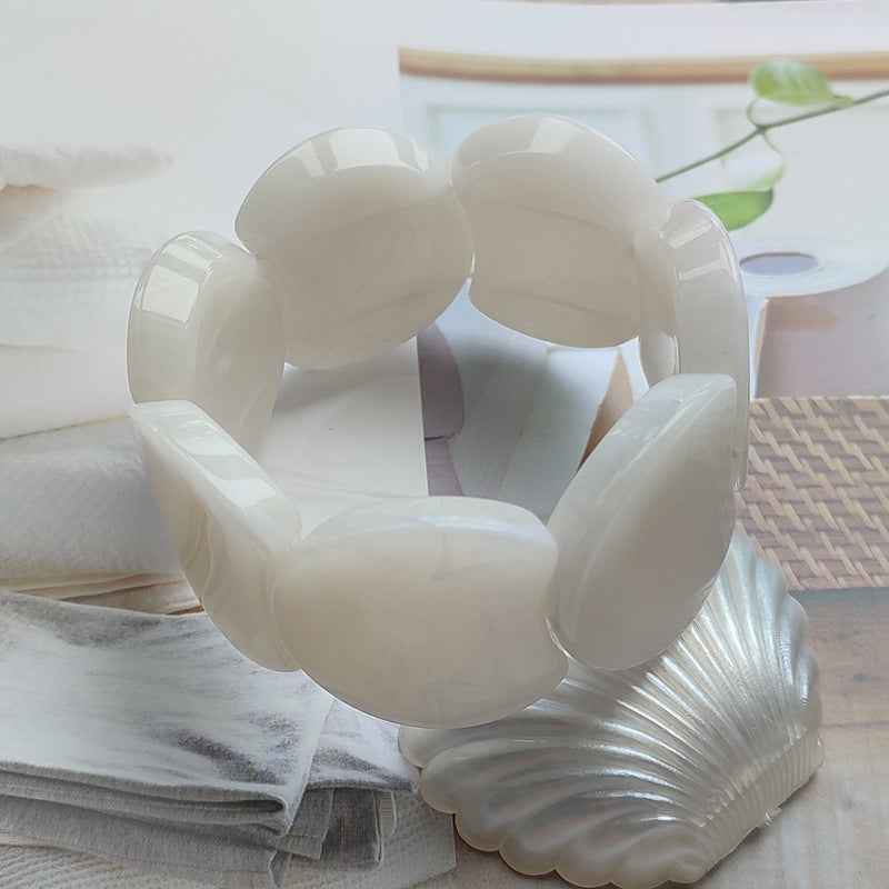 Broken Wave Wide Version Resin Elastic Bracelets