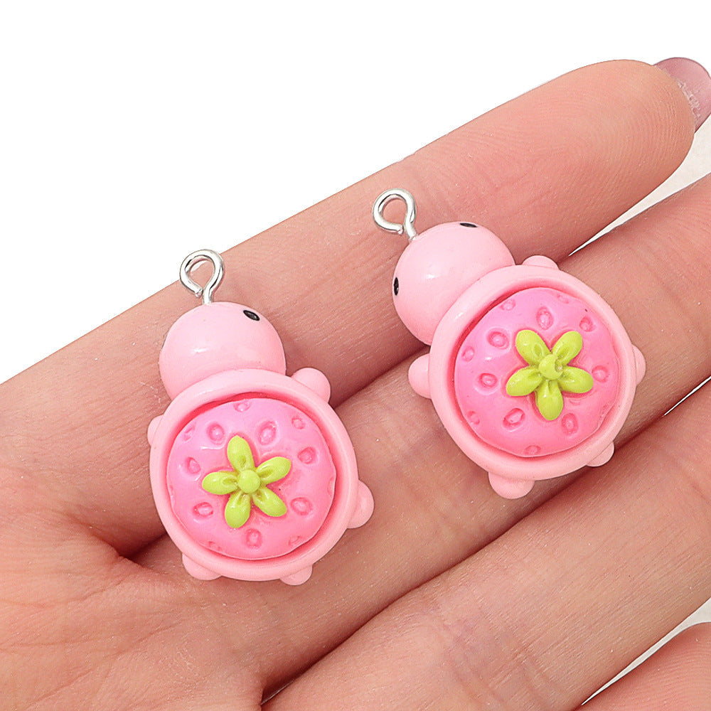 Three-dimensional Resin Cartoon Fruit Turtle Creative Hair Car Interior Jewelry Accessories