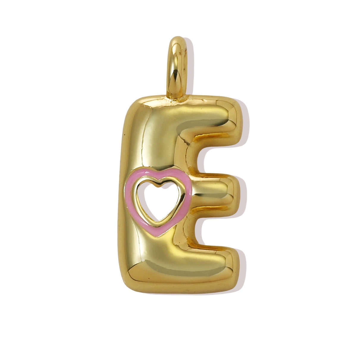 Xi English Letter Gold Simple Heart-shaped Pendant