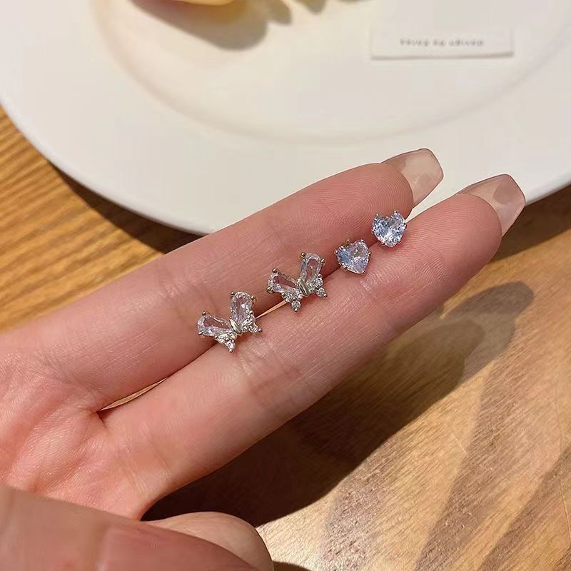 Zircon Cross Female Design High-grade Small Rings