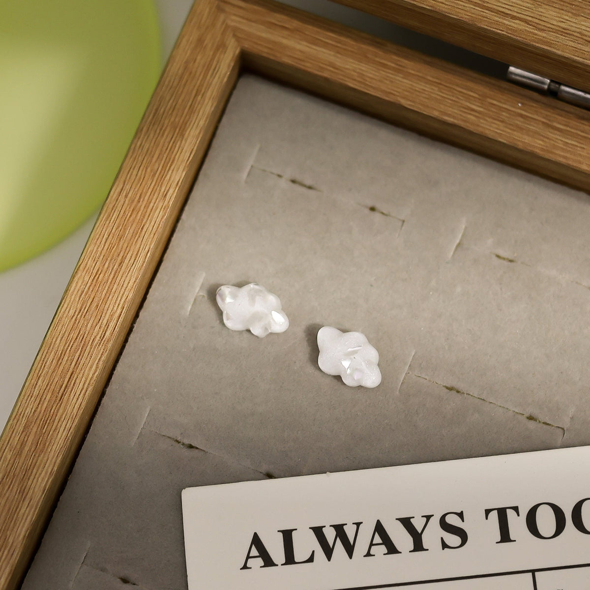 Biological Porcelain Ear Female Design Transparent Sleeping No Need To Stud Earrings