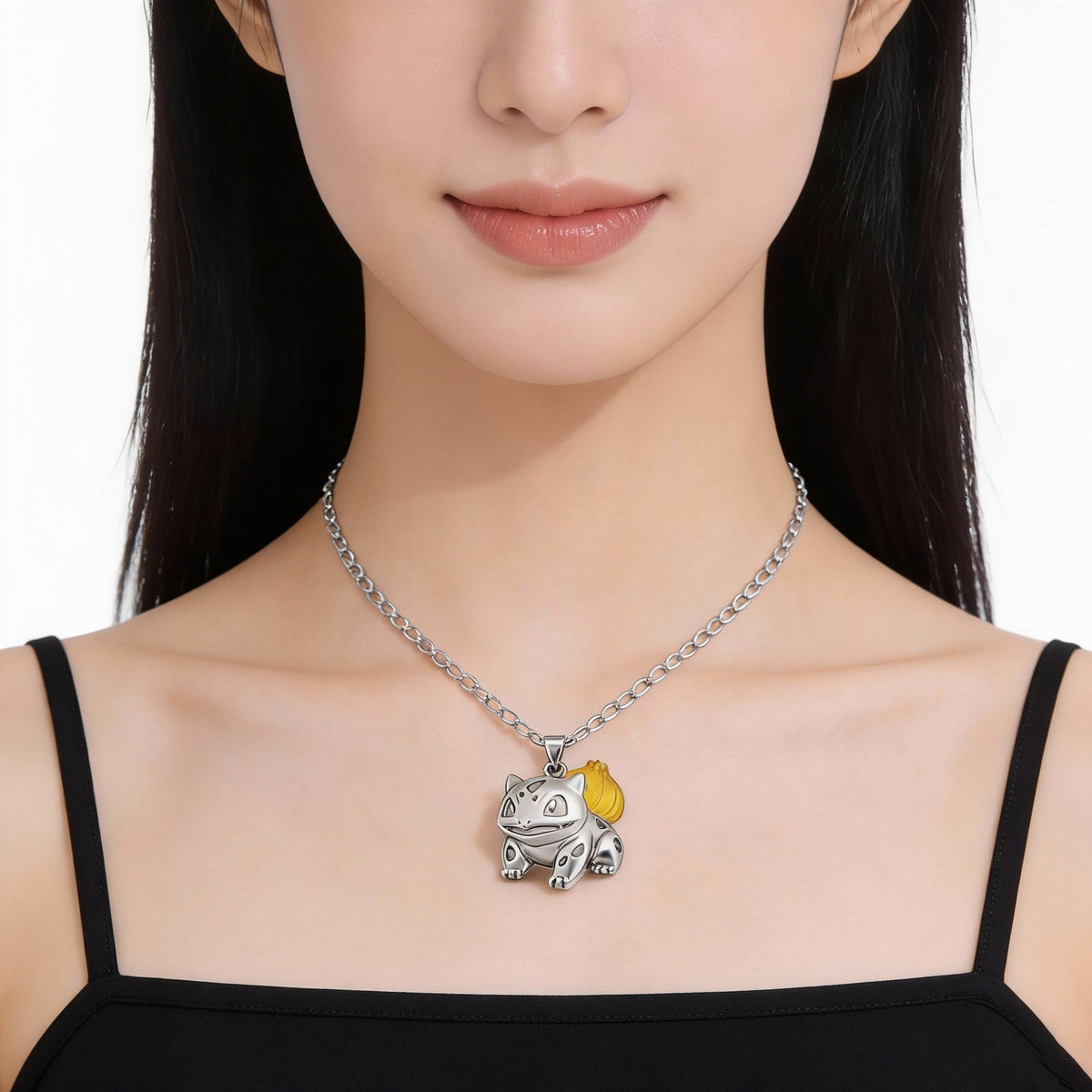 Women's & Men's Elf Trendy Hip Hop Cartoon Magic Small Fire Necklace