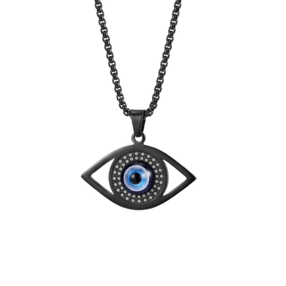 Evil Blue Eyes Stainless Steel Turkish Pendant